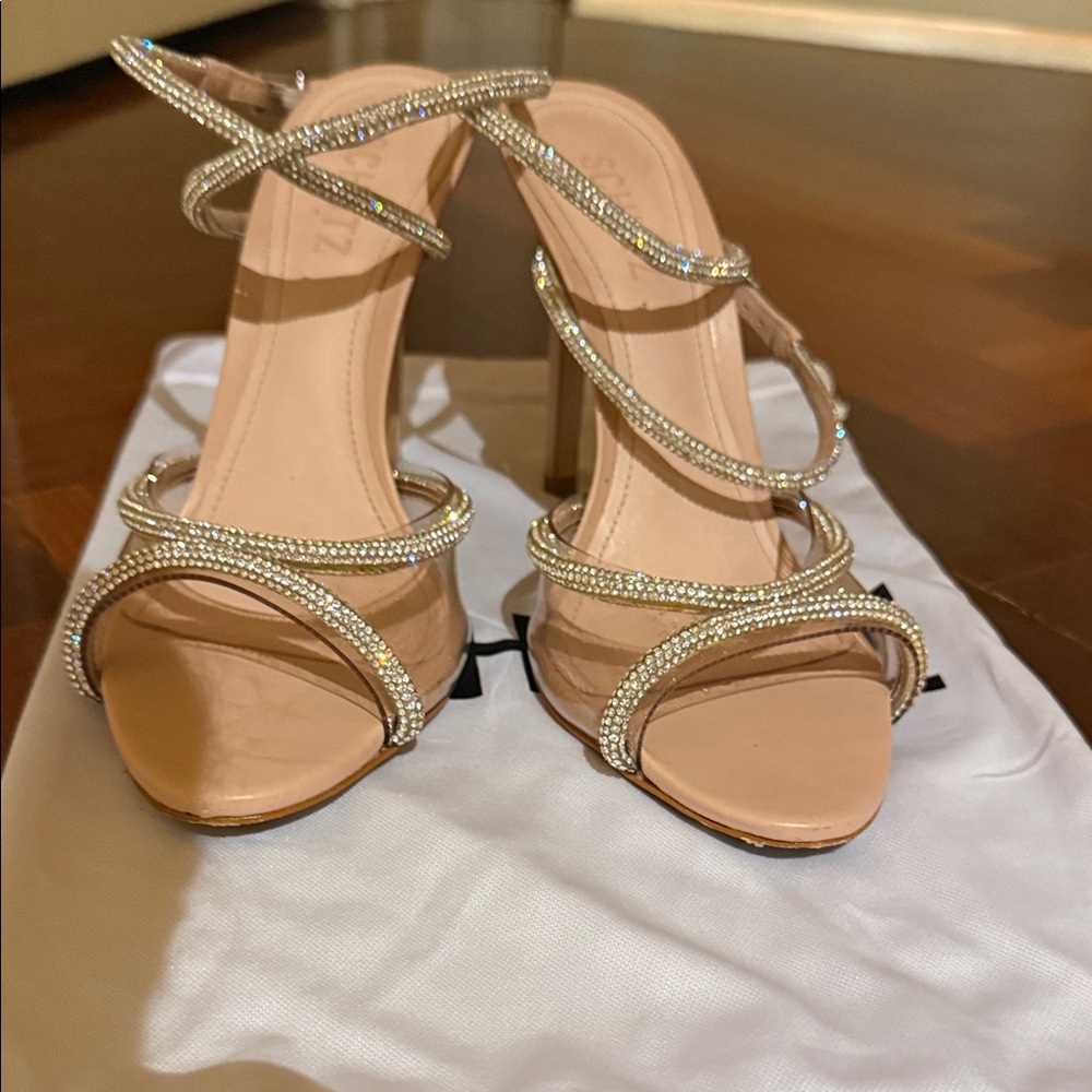 Schutz- Louise sandal Strap Nude High Heel Sandals size 9B
